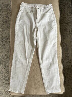 Old Navy White High Rise O.G. Straight Jeans